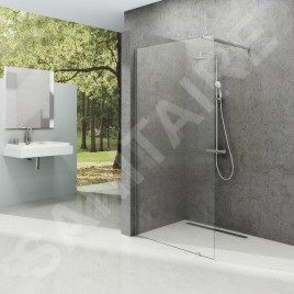 Ravak Walk-In - Paroi de douche Walk-in Wall 140, 1400x2000 mm, aluminium brillant/verre transparent GW9WM0C00Z1