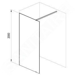 Ravak Walk-In - Paroi de douche Walk-in Wall 140, 1400x2000 mm, aluminium brillant/verre transparent GW9WM0C00Z1