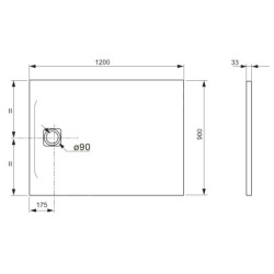 Laufen Pro - Receveur de douche 1200x900 mm, noir mat H2109580800001