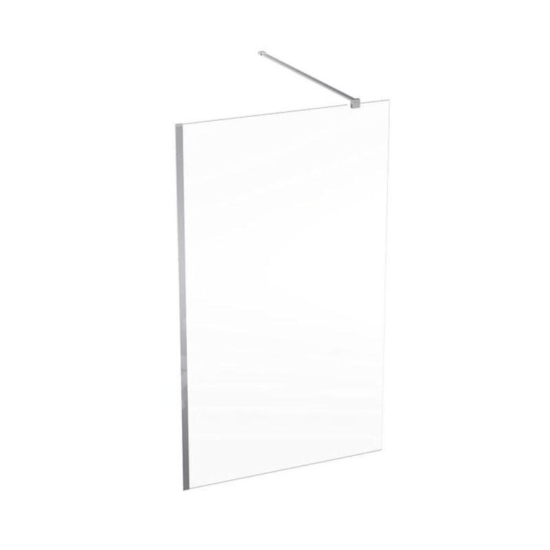 Geberit GEO - Paroi de douche Walk-In, 120x200 cm, argent/verre clair 560.159.00.2