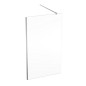 Geberit GEO - Paroi de douche Walk-In, 120x200 cm, argent/verre clair 560.159.00.2