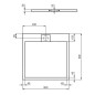 Ideal Standard i.Life - Receveur de douche 90x90 cm, Anti-Slip, gris T5227FS