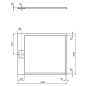 Ideal Standard i.Life - Receveur de douche 120x100 cm, Anti-Slip, noir T5228FV