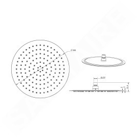 Sapho Slim - Douche de tête Slim, diamètre 300 mm, inox poli MS573