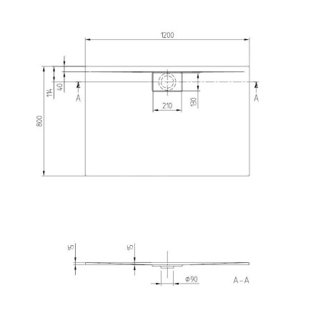Villeroy & Boch Architectura MetalRim - Receveur de douche, 800x1200 mm, blanc alpin UDA1280ARA215V-01