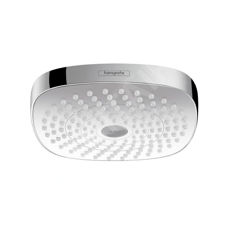 Hansgrohe Croma Select E - Douche de tête 180, 2 jets, EcoSmart 9 l/min, blanc/chrome 26528400