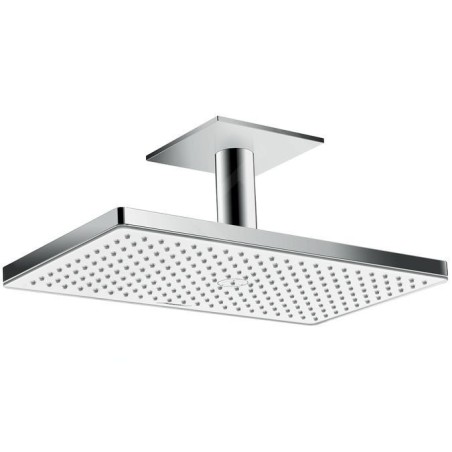 Hansgrohe Rainmaker Select - Douche de tête 460, EcoSmart 9l/min, bras de douche 100 mm, blanc/chrome 24012400