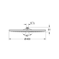 Grohe Rainshower - Douche de tête, diamètre 400 mm, 1 jet, chrome 28778000