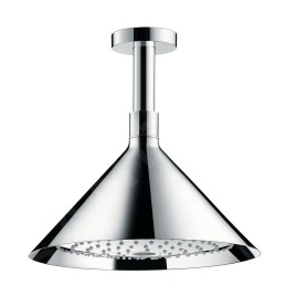 Axor Programme de douche - Douche de tête 240 2jet avec raccordement plafond et design Front, chrome 26022000