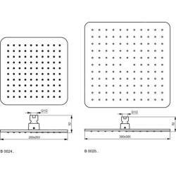 Ideal Standard Archimodule - Douche de tête 200x200 mm, chrome B0024AA