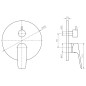 Bruckner Schmitz - Mitigeur encastrable, pour 2 sorties, chrome 863.042.1