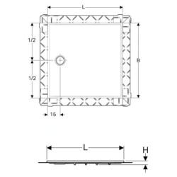 Geberit Setaplano - Receveur de douche plat, 800x1000 mm, matériau minéral, Antislip, blanc alpin 154.262.11.1