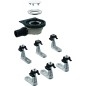Geberit Setaplano - Garniture de vidange de douche avec 6 pieds pour baignoire de douche Setaplano, hauteur du bouchon : 50 mm