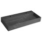 Sapho Quadrado - Double-lavabo 960x440 mm, sans trop-plein, 2 trous pour robinet, granit noir AR473 Sapho Quadrado - Double-lavabo 960x440 mm, sans trop-plein, 2 trous pour robinet, granit noir AR473