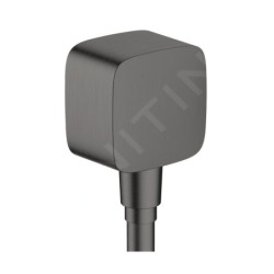 Hansgrohe Fixfit - Coude de raccordement avec clapet anti-retour, chrome noir brossé 26457340