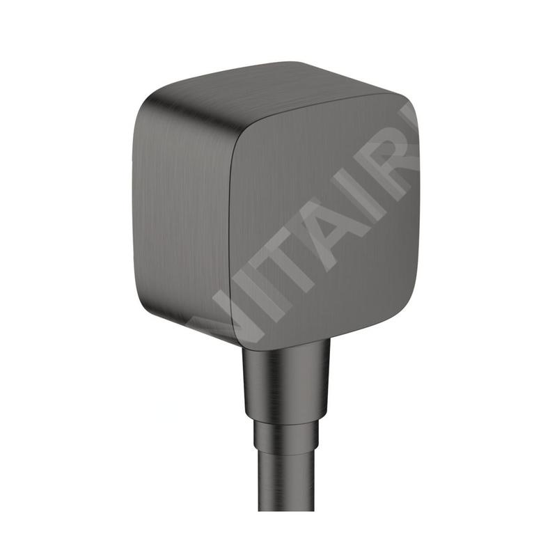 Hansgrohe Fixfit - Coude de raccordement avec clapet anti-retour, chrome noir brossé 26457340