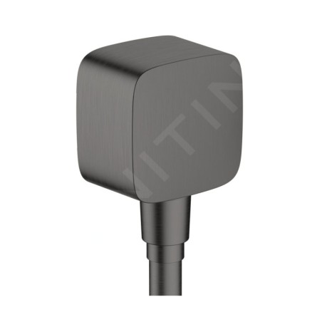 Hansgrohe Fixfit - Coude de raccordement avec clapet anti-retour, chrome noir brossé 26457340