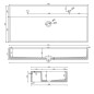 Sapho Quadrado - Double-lavabo 960x440 mm, sans trop-plein, 2 trous pour robinet, granit noir AR473 Sapho Quadrado - Double-lavabo 960x440 mm, sans trop-plein, 2 trous pour robinet, granit noir AR473