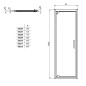 Ideal Standard Connect 2 - Porte de douche pivotante 1000 mm, noir / verre clair K9272V3 Ideal Standard Connect 2 - Porte de douche pivotante 1000 mm, noir / verre clair K9272V3