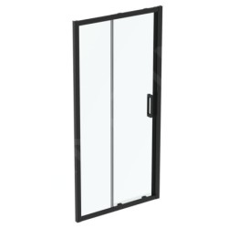 Ideal Standard Connect 2 - Porte de douche coulissante, 2 battants, 1100 mm, noir / verre clair K9275V3