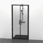 Ideal Standard Connect 2 - Porte de douche 1000 mm, noir / verre clair K9296V3