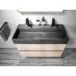 Sapho Quadrado - Double-lavabo 960x440 mm, sans trop-plein, 2 trous pour robinet, granit noir AR473 Sapho Quadrado - Double-lavabo 960x440 mm, sans trop-plein, 2 trous pour robinet, granit noir AR473