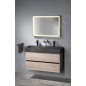 Sapho Quadrado - Double-lavabo 960x440 mm, sans trop-plein, 2 trous pour robinet, granit noir AR473 Sapho Quadrado - Double-lavabo 960x440 mm, sans trop-plein, 2 trous pour robinet, granit noir AR473