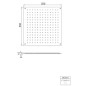 Steinberg 390 - Douche de tête, 550x550 mm, inox 390 6512