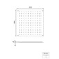Steinberg 390 - Douche de tête, 550x550 mm, inox brossé 390 6513