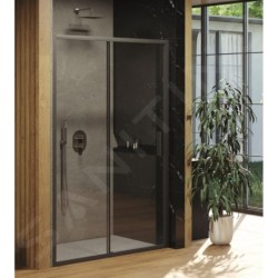 Ravak Blix - Porte de douche Slim BLSDP2-120, 1177-1205 mm, noir/verre transparent X0PMG0300Z1