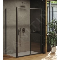 Ravak Blix - Porte de douche Slim BLSDP2-120, 1177-1205 mm, noir/verre transparent X0PMG0300Z1