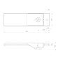 Sapho Agos - Meuble-lavabo 800x220 mm, avec trop-plein, trou pour robinet G/D, blanc AS080 Sapho Agos - Meuble-lavabo 800x220 mm, avec trop-plein, trou pour robinet G/D, blanc AS080