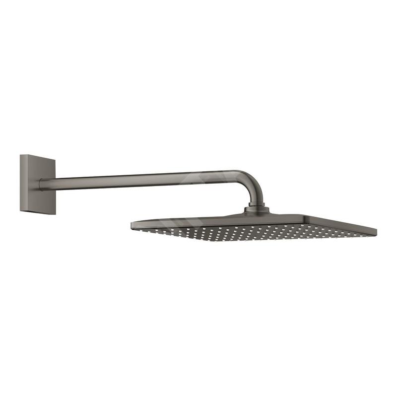 Grohe Rainshower - Douche de tête 310, Mono Cube 9,5 l/min, 1 jet, bras de douche 42 cm, Hard Graphite brossé 26564AL0