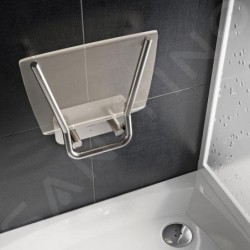 Ravak Ovo B II - Siège de douche Clear, 360x360 mm, inox / clair B8F0000051