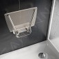 Ravak Ovo B II - Siège de douche Clear, 360x360 mm, inox / clair B8F0000051