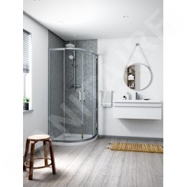 Ideal Standard Connect 2 - Cabine de douche 800x800 mm, silver bright/verre clair K9250EO
