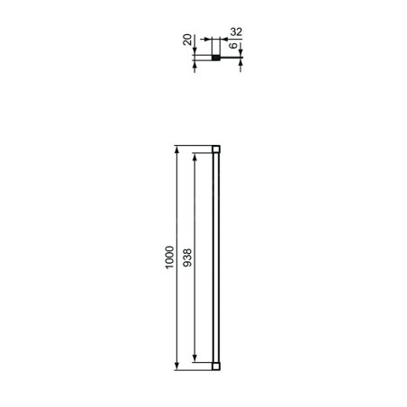 Ideal Standard Connect 2 - Bras de fixation, chrome K9382VA