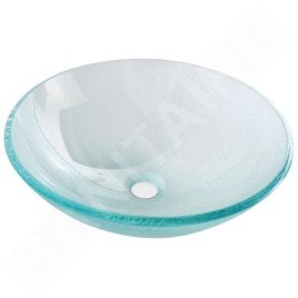 Sapho Beauty - Lavabo en verre ICE, diamètre 420 mm, clair 2501-04