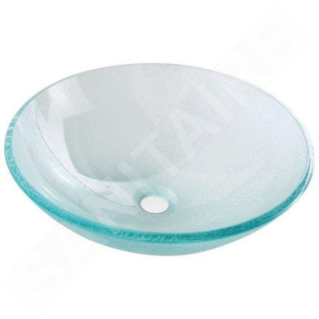 Sapho Beauty - Lavabo en verre ICE, diamètre 420 mm, clair 2501-04