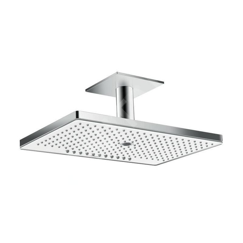 Hansgrohe Rainmaker Select - Douche de tête 460, 3 jets EcoSmart 9l/min, bras de douche 100 mm, blanc/chrome 24016400