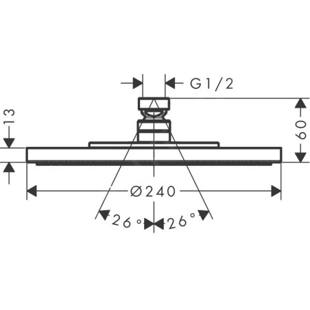 Axor Programme de douche - Douche de tête, diamètre 240 mm, 1 jet, chrome 28494000