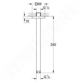 Grohe Rainshower F - Sortie plafond, 292 mm, chrome 27484000