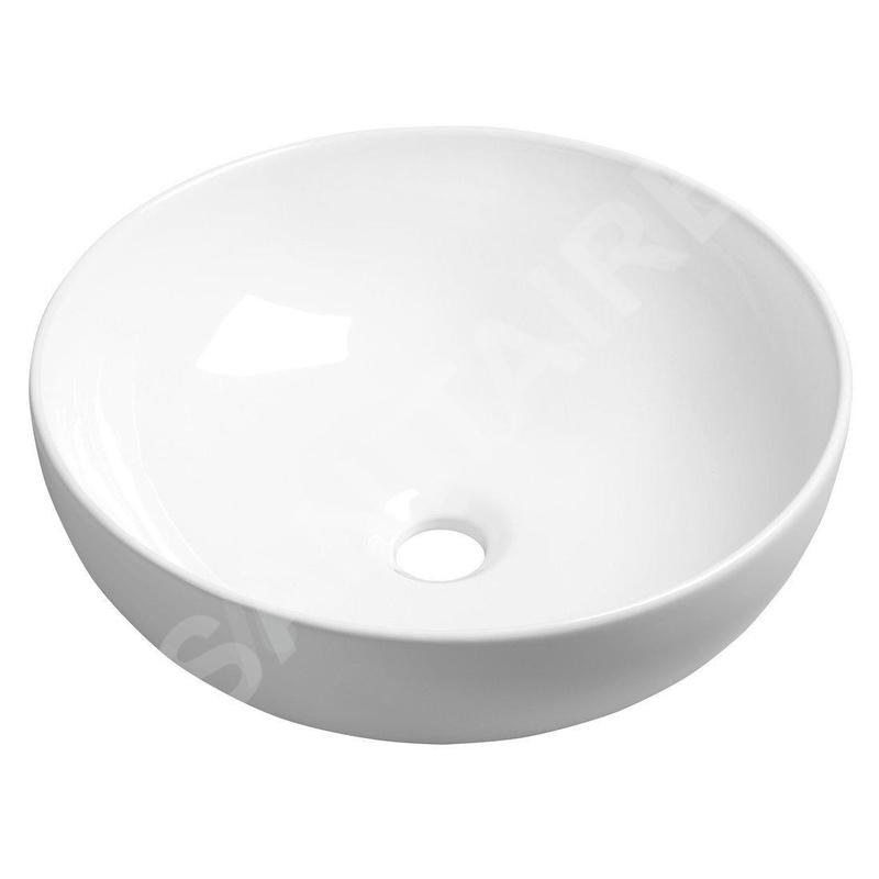 Sapho Lavabos - Lavabo Rondane, diamètre 400 mm, sans trou pour robinet, sans trop-plein, blanc AR435 Sapho Lavabos - Lavabo Rondane, diamètre 400 mm, sans trou pour robinet, sans trop-plein, blanc AR435