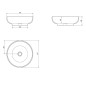 Sapho Lavabos - Lavabo Rondane, diamètre 400 mm, sans trou pour robinet, sans trop-plein, blanc AR435 Sapho Lavabos - Lavabo Rondane, diamètre 400 mm, sans trou pour robinet, sans trop-plein, blanc AR435