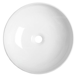 Sapho Lavabos - Lavabo Rondane, diamètre 400 mm, sans trou pour robinet, sans trop-plein, blanc AR435
