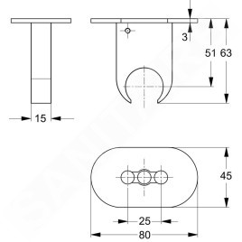 Ideal Standard Idealrain Pro - Support de douche fixe, chrome B9846AA