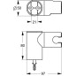 Ideal Standard Idealrain - Support de douche rotatif, pour douchettes à main Idealrain M & S, chrome B9468AA