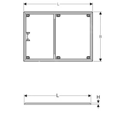 Geberit Setaplano - Cadre de montage pour baignoires de douche, 900x1.200 mm, pour 6 pieds 154.473.00.1