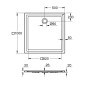 Grohe Receveurs - Receveur de douche en acrylique 1000x1000 mm, blanc alpin 39300000 Grohe Receveurs - Receveur de douche en acrylique 1000x1000 mm, blanc alpin 39300000