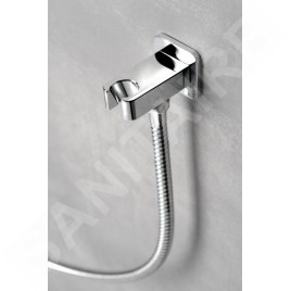 Sapho Jumper - Support de douchette avec débouché, chrome JM540